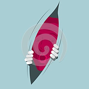 Businessman being voyeuristic.